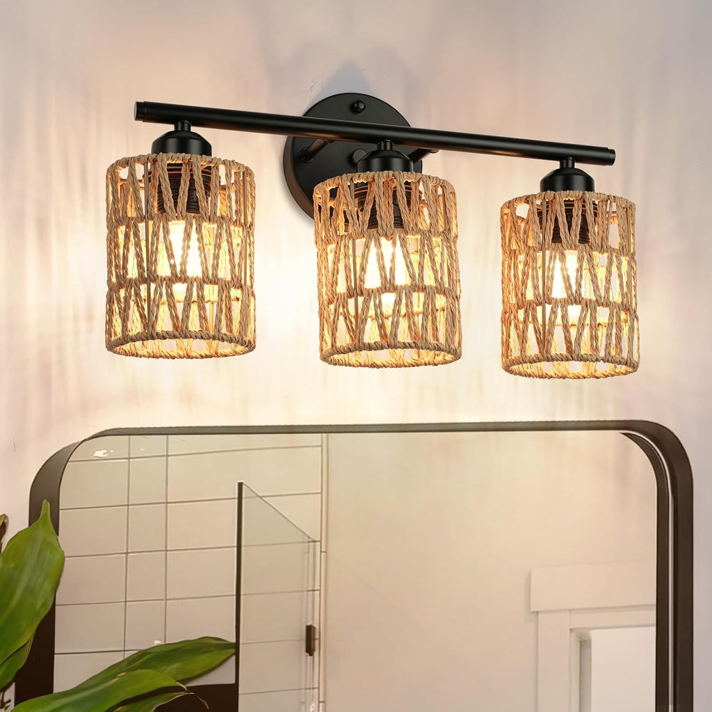 Orbit Woven Rope Vanity Light