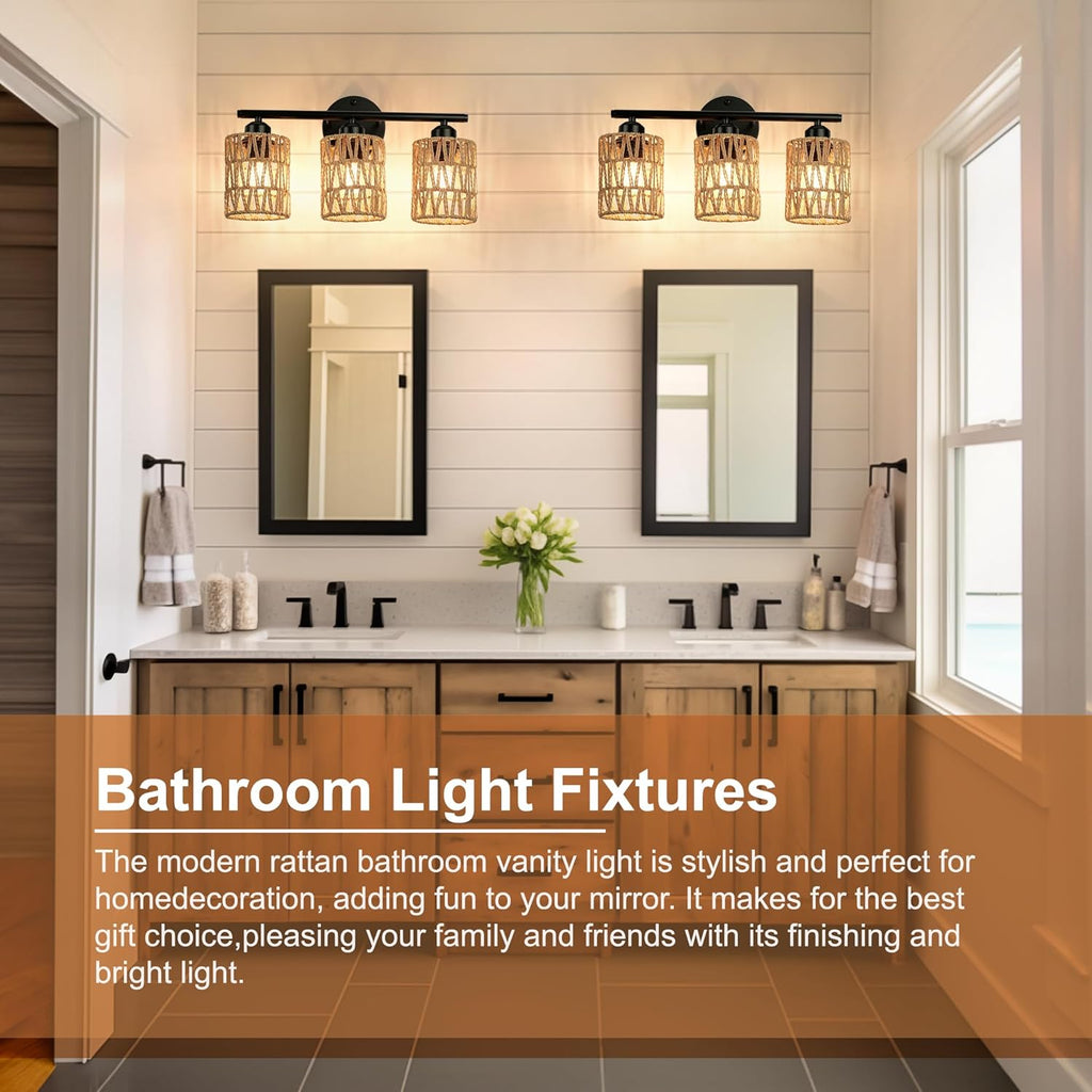 Orbit Woven Rope Vanity Light