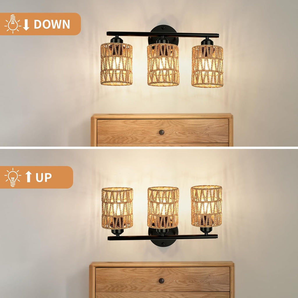 Orbit Woven Rope Vanity Light